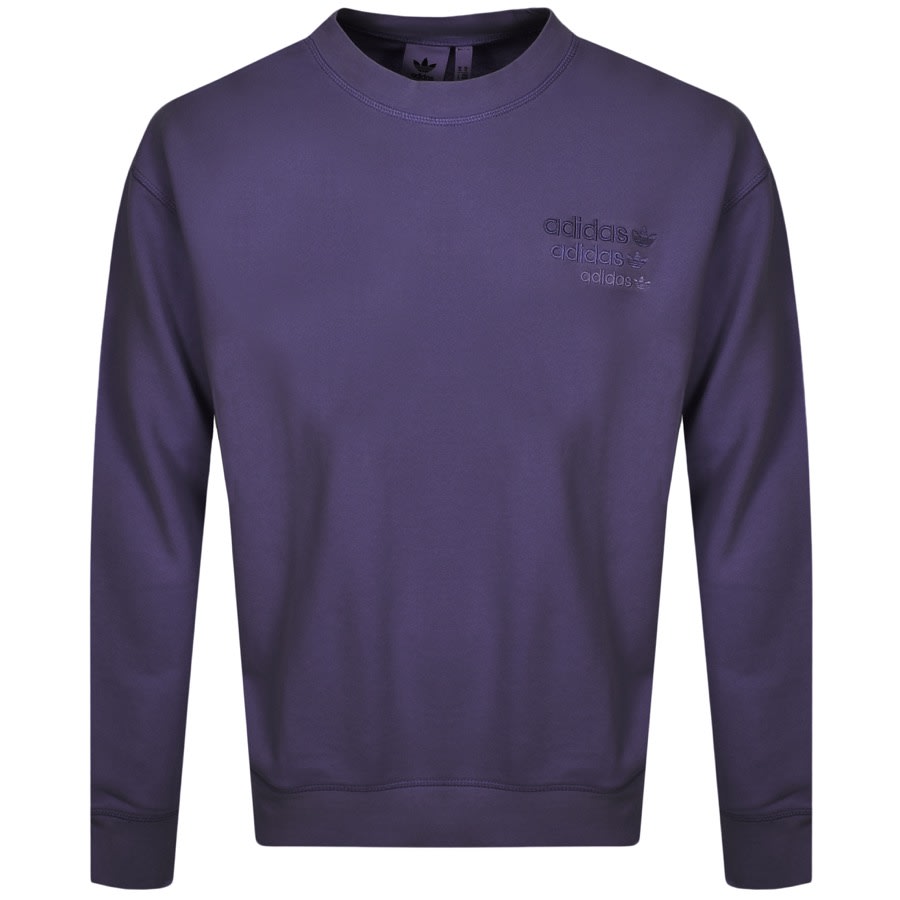 Alternative Image for Productadidas Originals Overdyed Sweatshirt Purple1